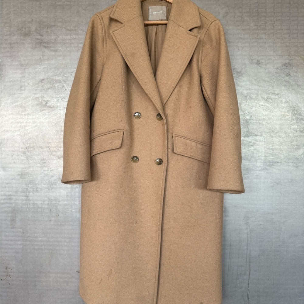 Everlane Tan Double-Breasted Coat
